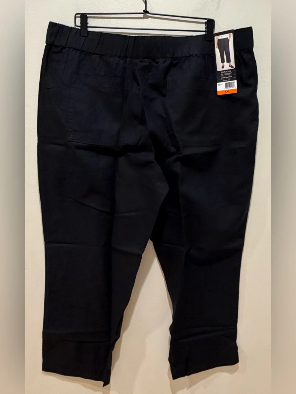 NWT Banana Republic Tapered Crop Linen Black Trousers Pants - Women’s Size XXL